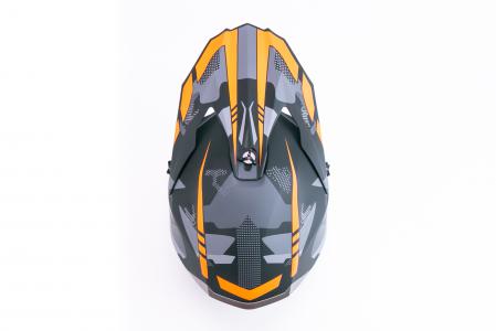 Шолом кросовий (стандарт DOT/ECE) HD-806-7 L (59-60см), чорно-помаранчевий матовий