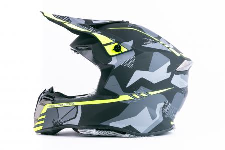 Шолом кросовий (стандарт DOT/ECE) JUNIOR HD-806-8 XL (55-56см), чорно-салатовий мат