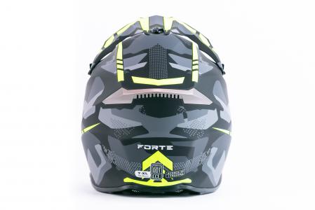 Шолом кросовий (стандарт DOT/ECE) JUNIOR HD-806-8 XL (55-56см), чорно-салатовий мат