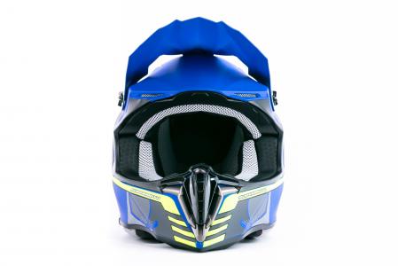Шолом кросовий (стандарт DOT/ECE) JUNIOR HD-806-9 M (51-52см), синьо-салатовий матовий