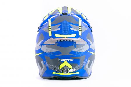 Шолом кросовий (стандарт DOT/ECE) JUNIOR HD-806-9 M (51-52см), синьо-салатовий матовий