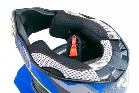 Шолом кросовий (стандарт DOT/ECE) JUNIOR HD-806-9 M (51-52см), синьо-салатовий матовий