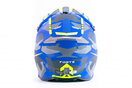 Шолом кросовий (стандарт DOT/ECE) JUNIOR HD-806-9 L (53-54см), синьо-салатовий матовий