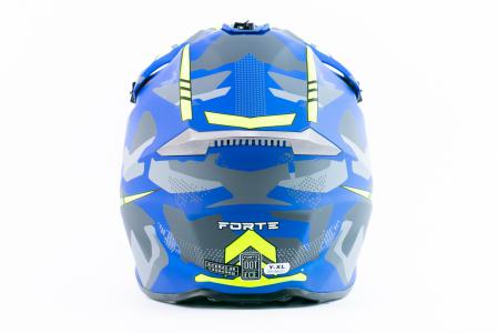 Шолом кросовий (стандарт DOT/ECE) JUNIOR HD-806-9 XL (55-56см), синьо-салатовий матовий