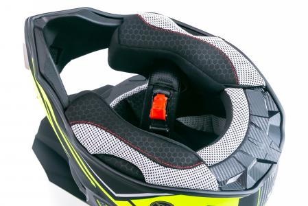 Шолом кросовий (стандарт DOT/ECE) JUNIOR HD-806-10 DAZZING L (53-54см), чорно-салатовий мат