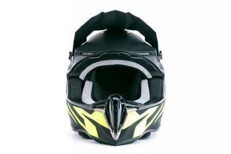 Шолом кросовий (стандарт DOT/ECE) JUNIOR HD-806-10 DAZZING XL (55-56см), чорно-салатовий матовий