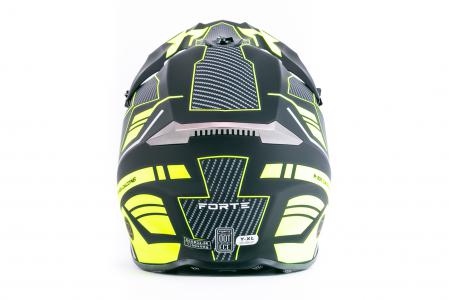 Шолом кросовий (стандарт DOT/ECE) JUNIOR HD-806-10 DAZZING XL (55-56см), чорно-салатовий матовий