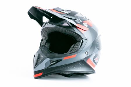 Шолом кросовий JUNIOR HF-116 M (51-52см), чорно-червоний матовий Q267-R