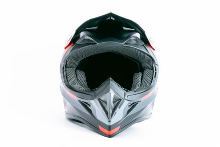Шолом кросовий JUNIOR HF-116 S (49-50см), чорно-червоний матовий Q267-R