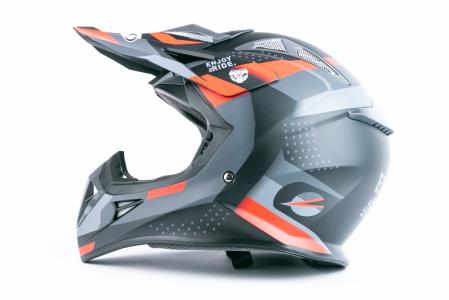 Шолом кросовий JUNIOR HF-116 S (49-50см), чорно-червоний матовий Q267-R