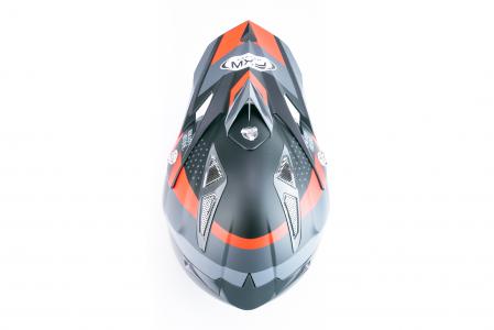 Шолом кросовий JUNIOR HF-116 S (49-50см), чорно-червоний матовий Q267-R