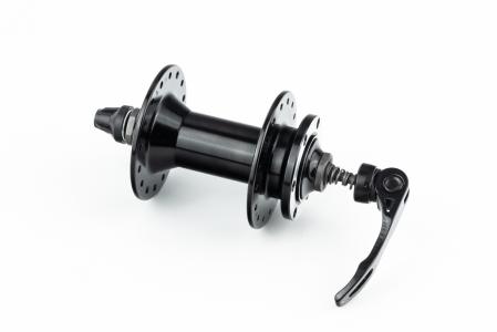 Втулка передня MTB алюмінієва 14Gx32H, Disk-brake, 2 пром-підшипники 6000 2RS, кріпл. ексцентрик, чорна D761SBT до велосипеда