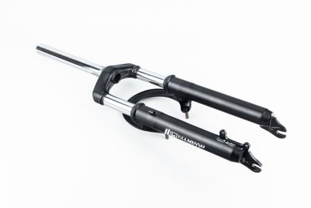 Вилка 24" амортизаційна, без різьби 1-1/8" (28,6 мм), шток 240 мм, з ходом 50 мм, V/Disk-brake, чорна ES-226 до велосипеда
