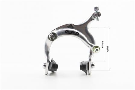 Гальмо ROAD V-brake щипцевого типу, передній+задній, ход колодки 67-79 мм, алюмінієвий, HJ-1201AD до велосипеда