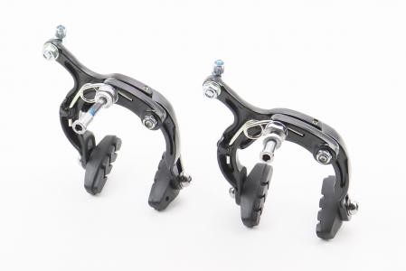 Гальмо ROAD V-brake щипцевого типу, передній+задній, хід колодки 67-79 мм, алюмінієвий, чорний HJ-1201AD до велосипеда