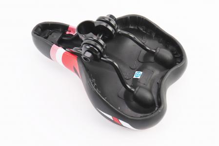 Сидіння CHILD 220x150 мм, чорно-біло-червоне AZ-296 до велосипеда