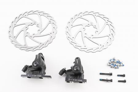 Гальмо Disk-brake ROAD передній (F160 мм)+задній (R160 мм), диски 160 мм, кріпл. 6 болтів, чорний S-6 до велосипеда