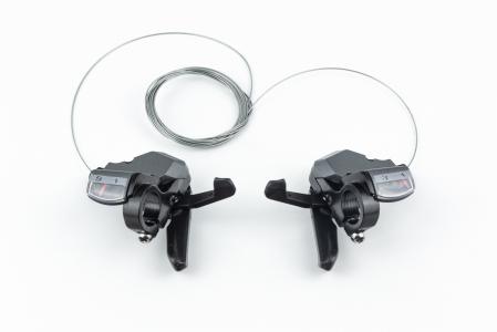 Перемикачі (манетка) 3x9 швидкостей, сіро-чорні SL-KD-30 до велосипеда