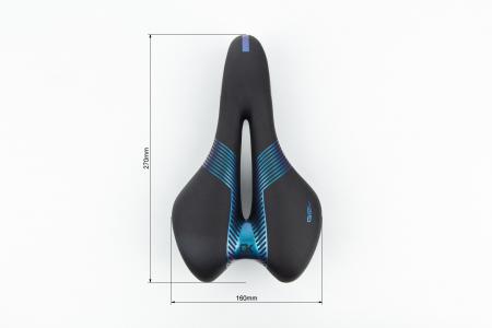Сидіння MTB 270x160 мм, чорно-синє "GEL" SD-8067 до велосипеда