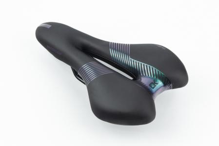Сидіння MTB 270x160 мм, чорно-зелене "GEL" SD-8067 до велосипеда