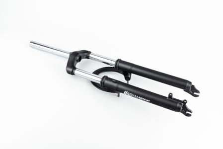 Вилка 27,5" амортизаційна, без різьби 1-1/8" (28,6 мм), шток 200 мм, з ходом 100 мм, V/Disk-brake, чорна ES-226 до велосипеда