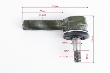 Накінечник рульовий M18, M12 к-кт 2 шт лів./пр., JR-Q12E для мінітрактора