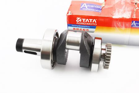 Колінвал R195NM (Dболта-М12x1,5, Dшийки-52 мм H-112 мм)+підшипники+шестерня, запресований для двигуна D190/195N