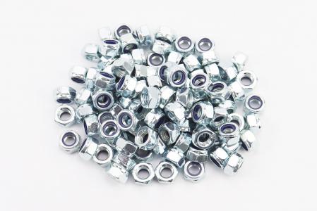 Гайка М8x1,25 мм самостоп 6 цб DIN985, к-кт 100 шт