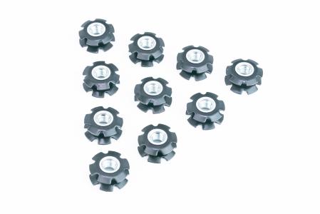 Гайка М8x1,25 мм забивна корончата з фланцем 21,4-22,4 цб 3MD20, к-кт 10 шт