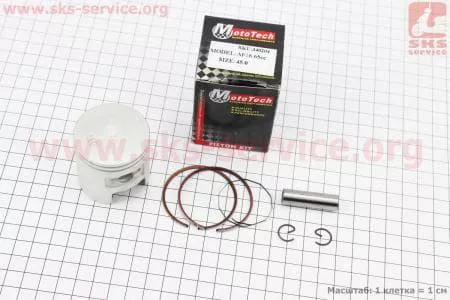 Поршень, кольца, палец к-кт Honda TACT65 44мм +1,00 (палец 10мм)