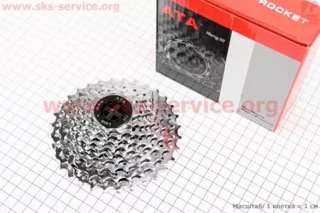 Кассета 9зв. 32,28,24,21,19,17,15,13,11Т, хром KDF-CS832 для велосипеда