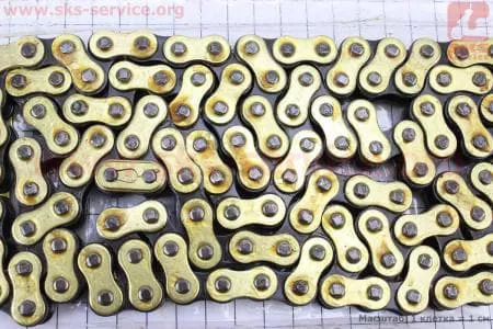 Цепь привода колеса 428Н*128L GOLD на мотоцикл ЯВА