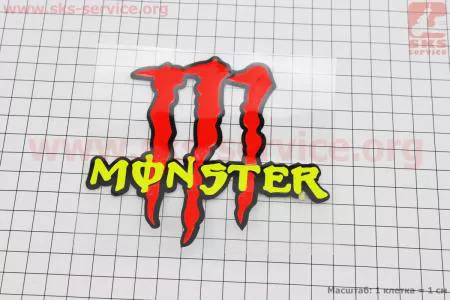 Наклейка "MONSTER" 120х110мм