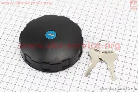 Крышка топливного бака с замком (черная) на мотоцикл ИЖ