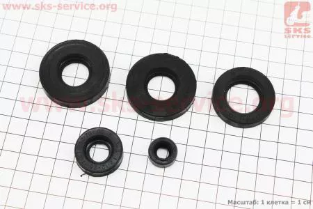 Сальники (8x16x7-1шт, 12x26x7-1шт, 17x40x7-2шт, 20x35x7-1шт) к-кт 5шт Карпаты  на мопед ​​​​​​​Карпаты