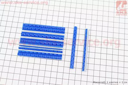 Светоотражатели на спицы 5х75мм, 12шт к-кт, синие JY-1201 для велосипедов
