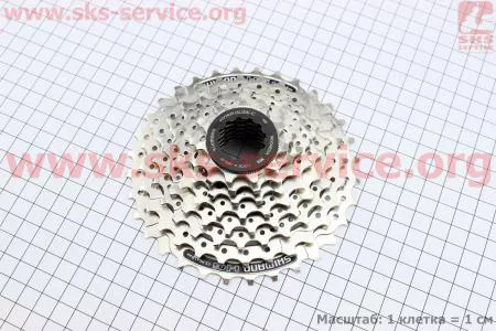 Кассета 8зв. 32,28,24,21,18,15,13,11Т, хром ACERA CS-HG41 для велосипеда