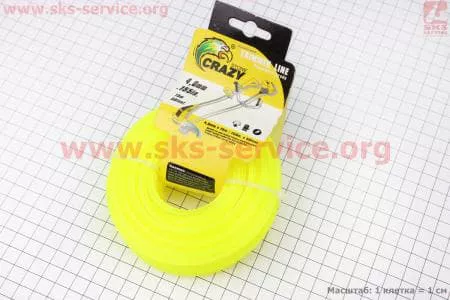 Леска d=4,0mm, 15м  "звезда" для мотокос