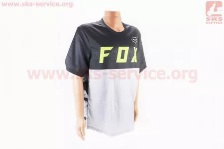 Футболка (Джерсі) чоловіча L-(Polyester 100%), короткі рукави, вільний крій, чорно-сіра, НЕ оригінал, тип 2