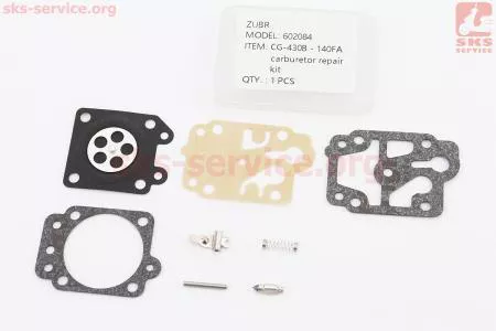 Ремонтний комплект карбюратора до мотокос/тример 1E40F-1E44F, 8 деталей