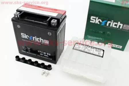 Аккумулятор 14Аh YTX16-BS (кислотный, сухой) 150/85/160мм, 2016